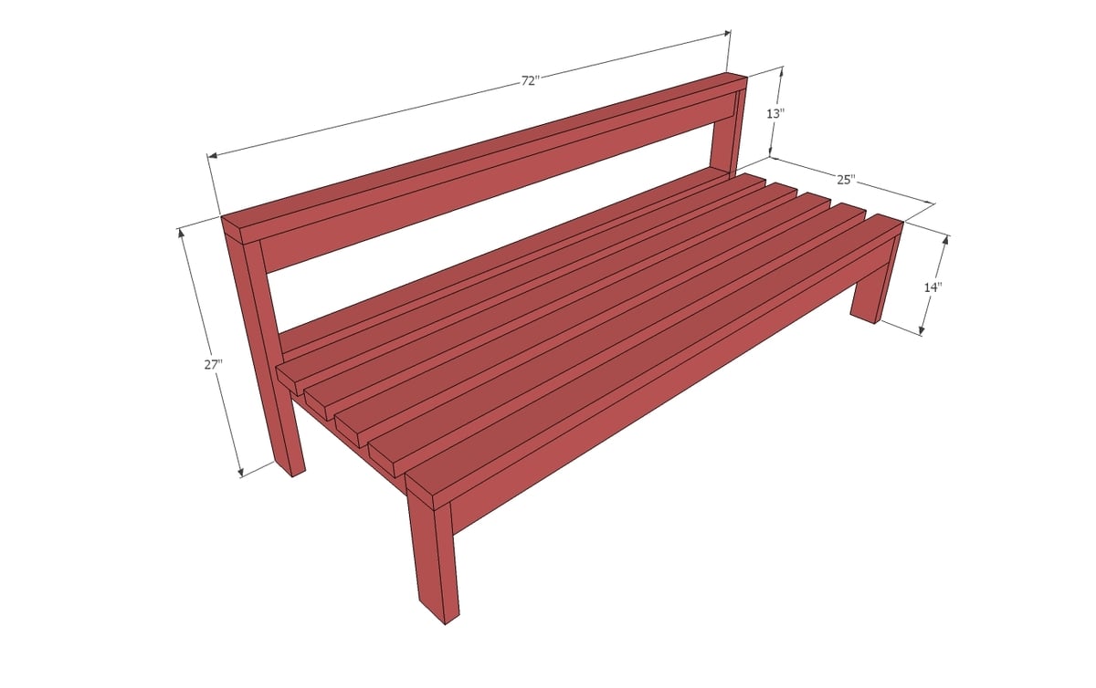 Armless 2x4 Outdoor Sofa Sectional Piece Ana White